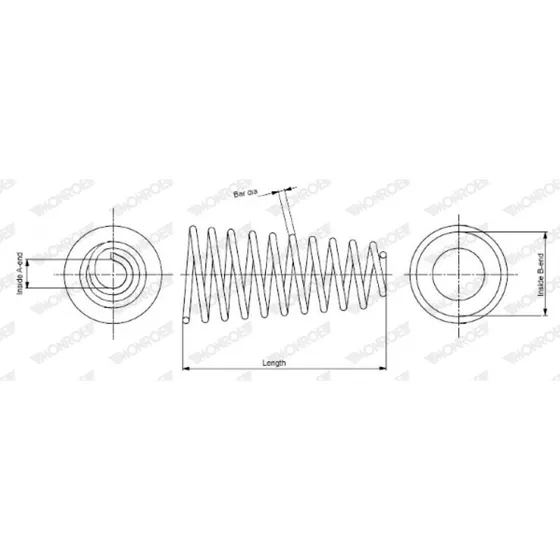 MONROE SP3743 Spiralfjeder til Hyundai i30 & Kia Cee