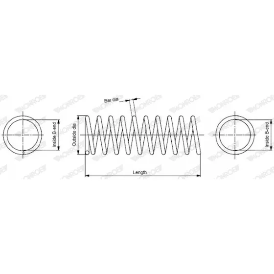 MONROE SP3749 Spiralfjeder til FORD Mondeo IV