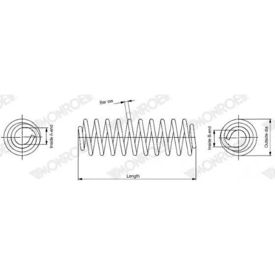 MONROE Spiralfjeder SP4116 for VOLVO S80 II, V70 III