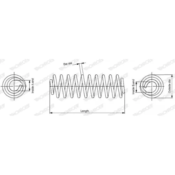 MONROE SE3415 Spiralfjeder for OPEL/VAUXHALL
