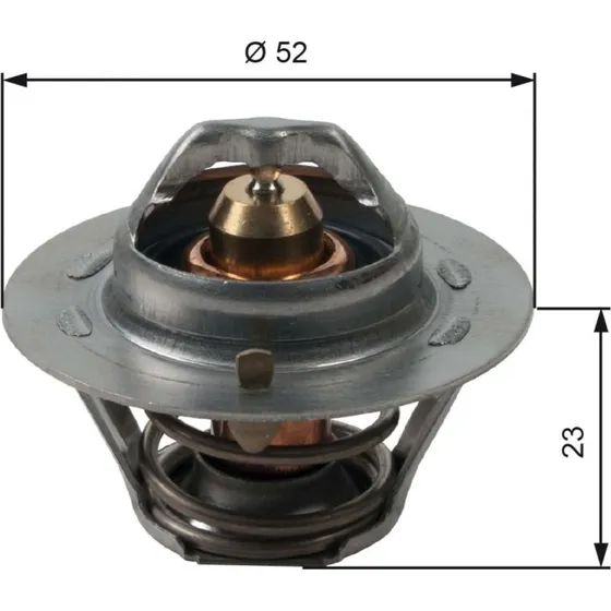 GATES Termostat TH14088G1, 88°C, til VW, Ford, Toyota
