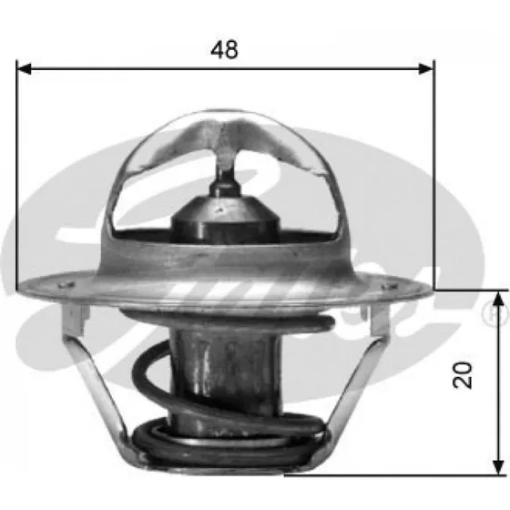 GATES Termostat TH00388G1, 88°C, for Opel, Ford, Chevrolet