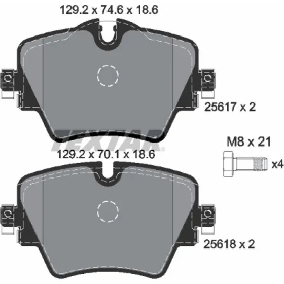TEXTAR Bremseklodser 2561701 til BMW, MINI, TOYOTA