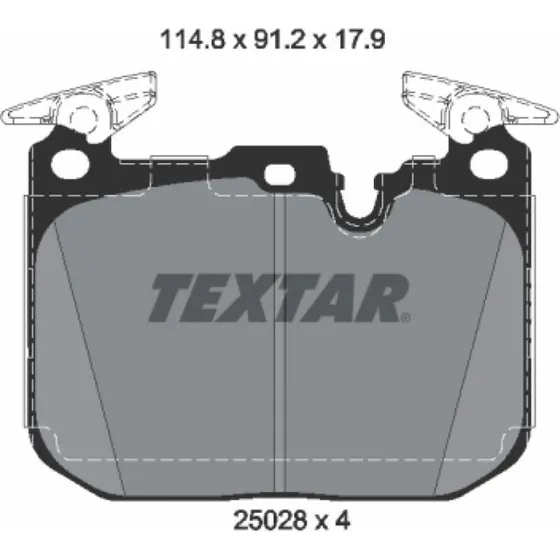 TEXTAR Bremseklodser 2502805, Brembo, blå, til BMW M-teknik