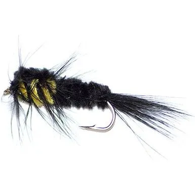 Unique Flies Montana Nymph Sort/Gul, krog #8