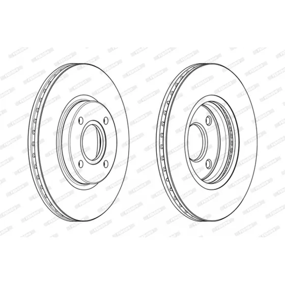 FERODO DDF2461C Ventilerede Bremseskiver, 278 mm, for Ford B-MAX, Fiesta, Transit