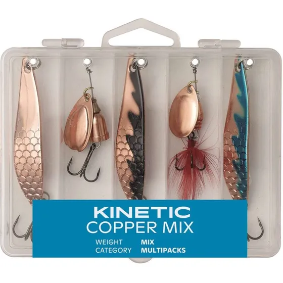 Kinetic Copper Mix – Spoons & Spinners 5 stk
