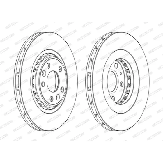 FERODO DDF1727C Bremseskive, ventileret, 320 mm, foraksel, sæt