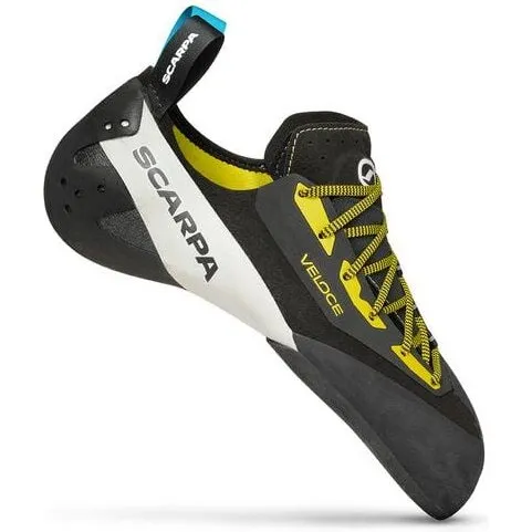 Scarpa Veloce L Sort/Gul – vegansk klatresko