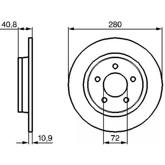 BOSCH Bremseskive 0 986 479 C79 (C25Y26251C) til Mazda 3, 5