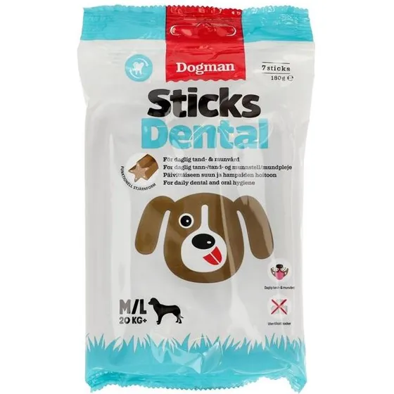 Dogman Dental Sticks Medium/Large 7 stk (180 g)