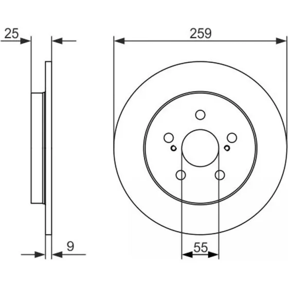 BOSCH Bremseskive 0 986 479 721 for TOYOTA, SUBARU, LEXUS