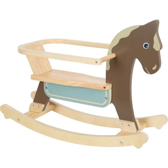 Small Foot Rocking Horse med Ryglæn, Brun