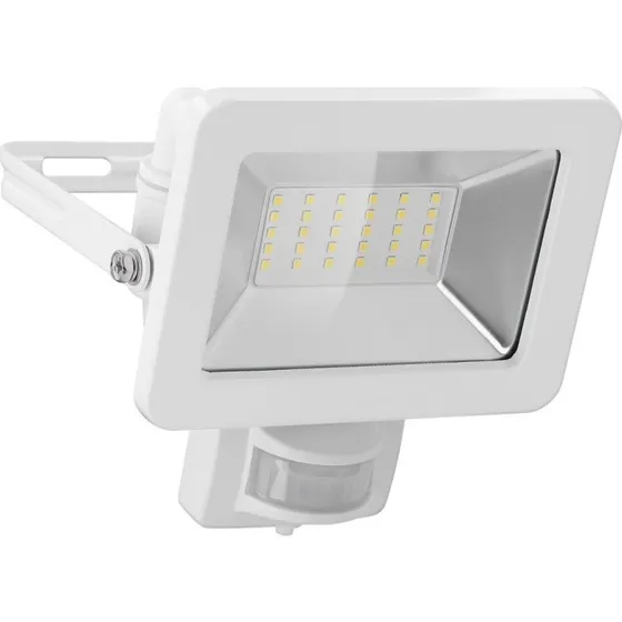 Goobay LED-udendørsprojektør 30 W med bevægelsesdetektor, 4000 K, hvid