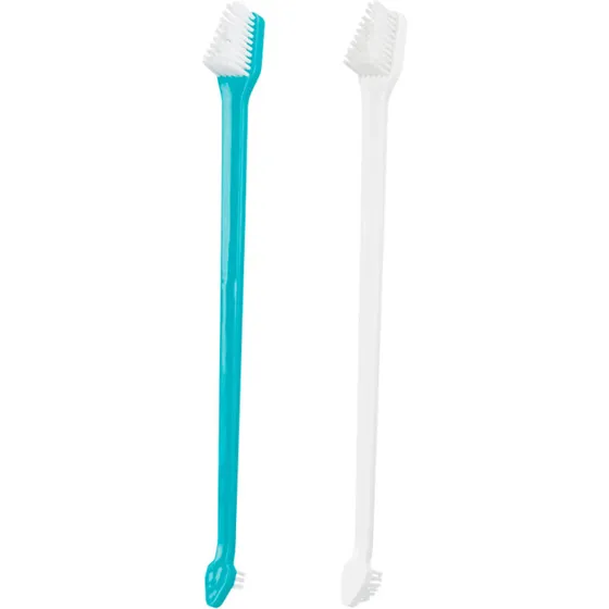 Trixie tandbørstesæt dobbeltsidet 4 stk, assorterede farver