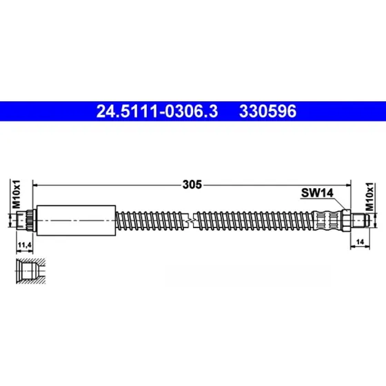 ATE Bremseslange 24.5111-0306.3