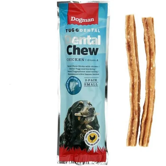 Dogman TuggDental Kylling Sticks med råhud 2 stk