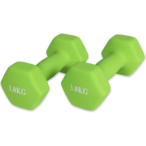ASG Neopren Håndvægte 2 x 3 kg – Frisk grøn