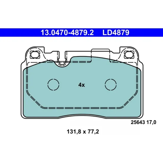 ATE Bremseklodser Ceramic 13.0470-4879.2 til AUDI A6 C7, A7, Q5 & PORSCHE MACAN