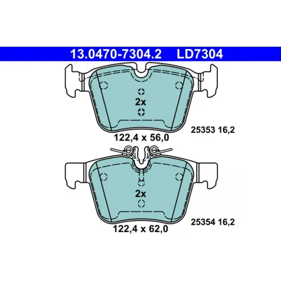 ATE Bremseklodser 13.0470-7304.2 Ceramic til Mercedes-Benz C-klasse (2014+)