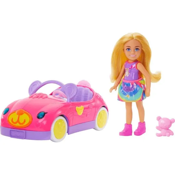 Barbie Chelsea Bil med Bamse – Legetøjscabriolet til Børn