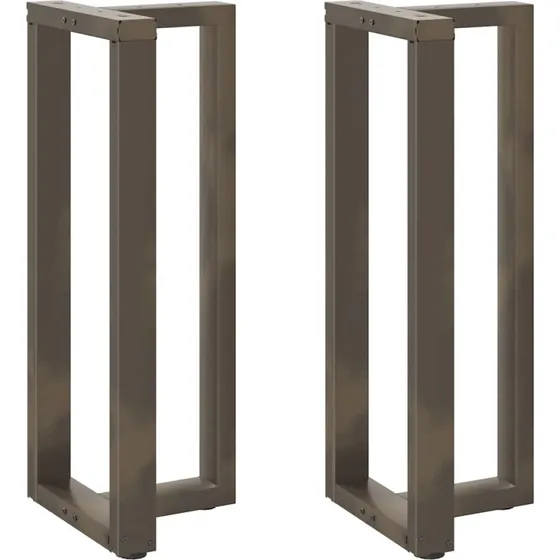 vidaXL T-formet barbordsben 2 stk. sort 50x35x(100-101) cm stål