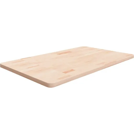 vidaXL bordplade til badeværelse 100x60x2,5 cm massivt træ ubehandlet