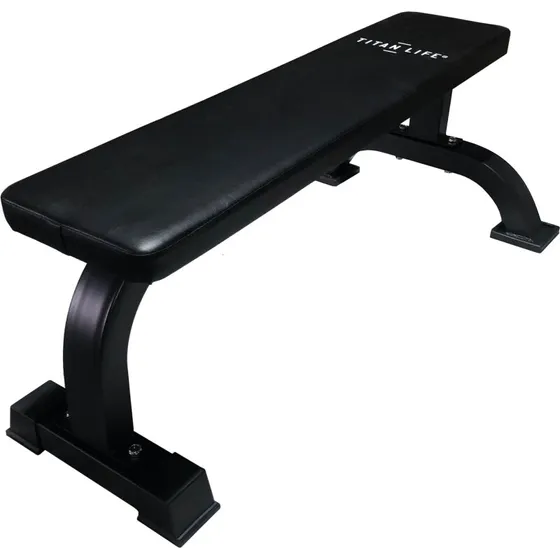 TITAN LIFE Bench Flat Basic inkl. 2x15 kg håndvægte