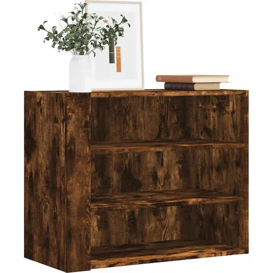vidaXL Vægskab 75x35x60 cm Konstrueret Træ Røget Egetræsfarve