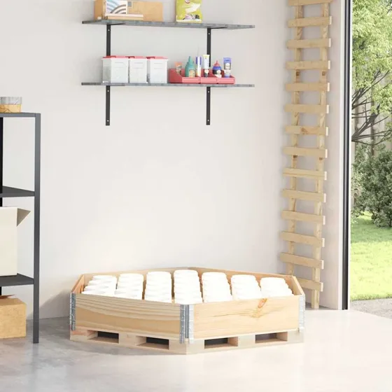 vidaXL Højbed 160x160 cm sekskantet massivt fyrretræ