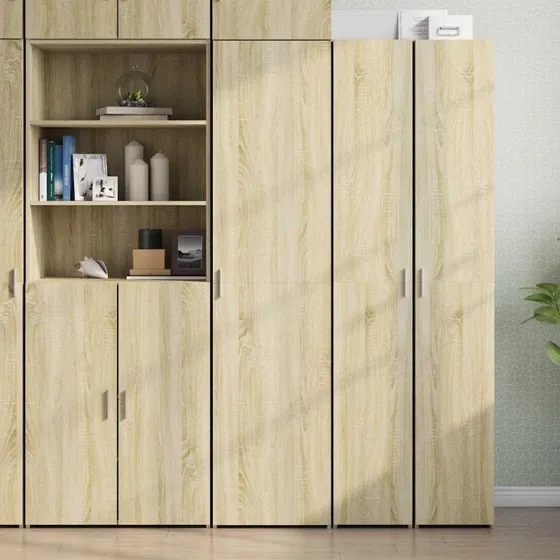 vidaXL Højskab 40x42,5x185 cm Konstrueret Træ Sonoma-Eg