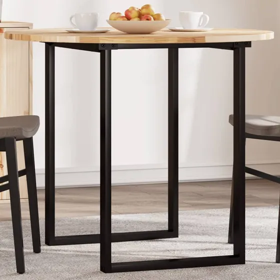 vidaXL bordplade Ø90x2 cm rund massivt akacietræ