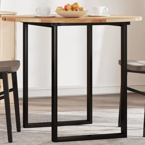 vidaXL Rund bordplade 90x2 cm massivt akacietræ