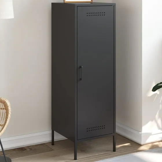 Højskab 36X39X113 cm Stål, Sort