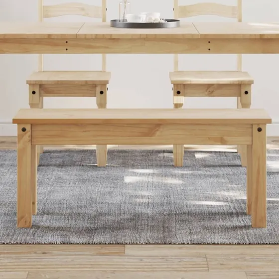 vidaXL Panama Spisebordsbænk 105x30x45 cm massivt fyrretræ