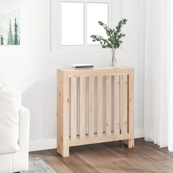 Fyrretræ Radiatorskjuler 108,5x19x84 cm Brun