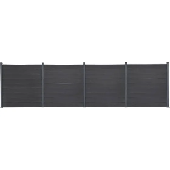 vidaXL WPC hegnspanelsæt 699x186 cm grå