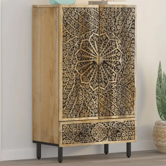 vidaXL Skab 60x33x100 cm massivt mangotræ