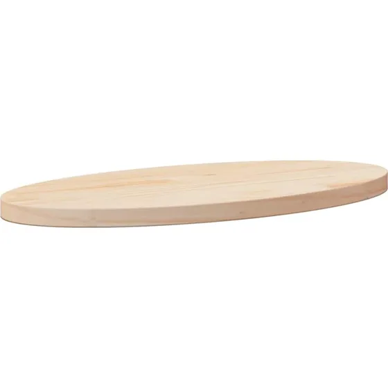 Fyrretræ Oval Bordplade Naturfarvet 90 x 45 x 2,5 cm