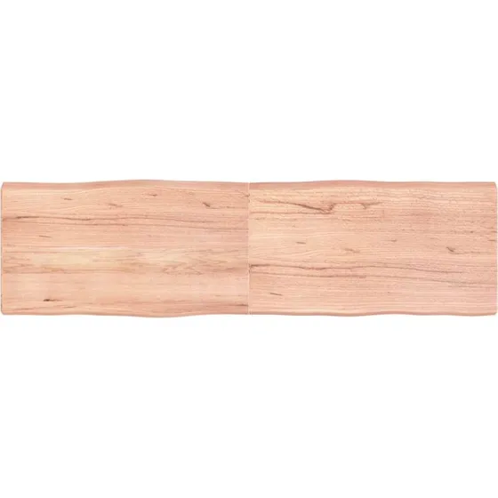 vidaXL bordplade 180x50x(2-6) cm naturlig kant behandlet træ lysebrun