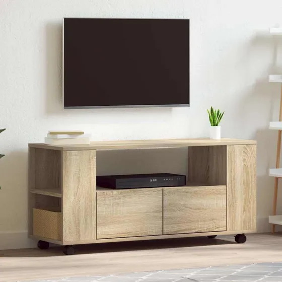 vidaXL tv-bord 102x34,5x43 cm konstrueret træ sonoma-eg