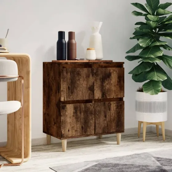 vidaXL Skænk 60x35x70 cm Konstrueret Træ Røget Egetræsfarve