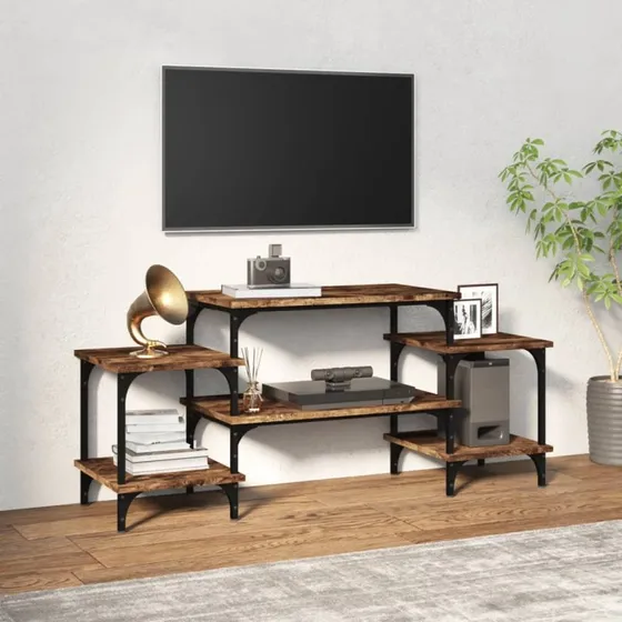 vidaXL tv-bord 117x35x52 cm røget egetræsfarve