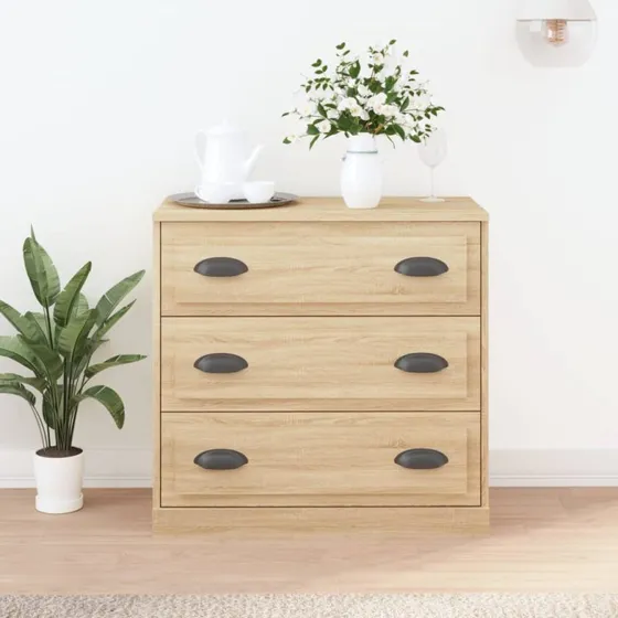 vidaXL Skænk 70x35,5x67,5 cm Konstrueret Træ Sonoma-Ege