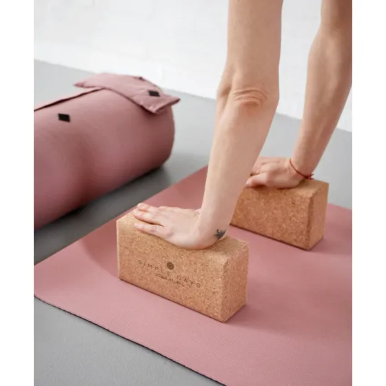 Nordal Yogamåtte i naturgummi, rosa 60x173 cm