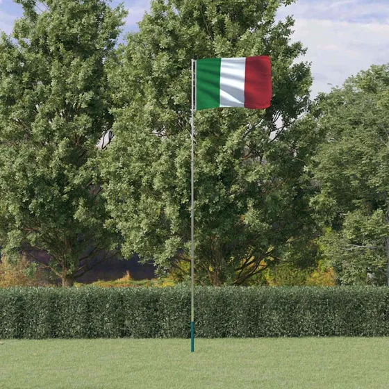 vidaXL Italien flag 5,5 m med aluminium flagstang