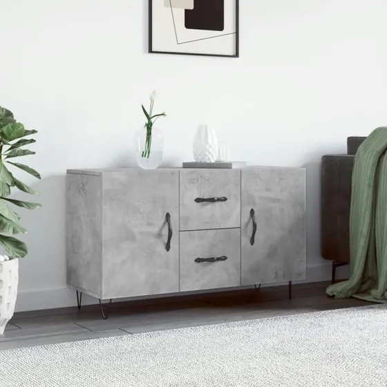 vidaXL Skænk 100x36x60 cm konstrueret træ betongrå