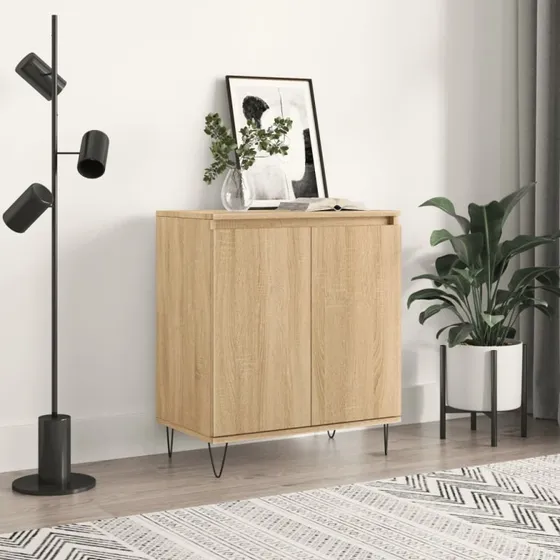 vidaXL Skænk 60x35x70 cm Konstrueret Træ Sonoma-Ege