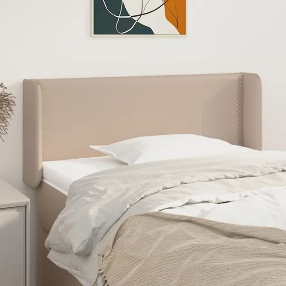 vidaXL Sengegavl med Kanter 83x16x78/88 cm Cappuccino
