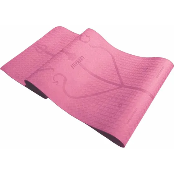 Fitpaddy Yogamåtte TPE 6 mm 183×61 cm - Pink